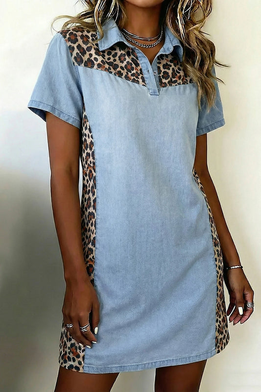*Denim Leopard Dress*