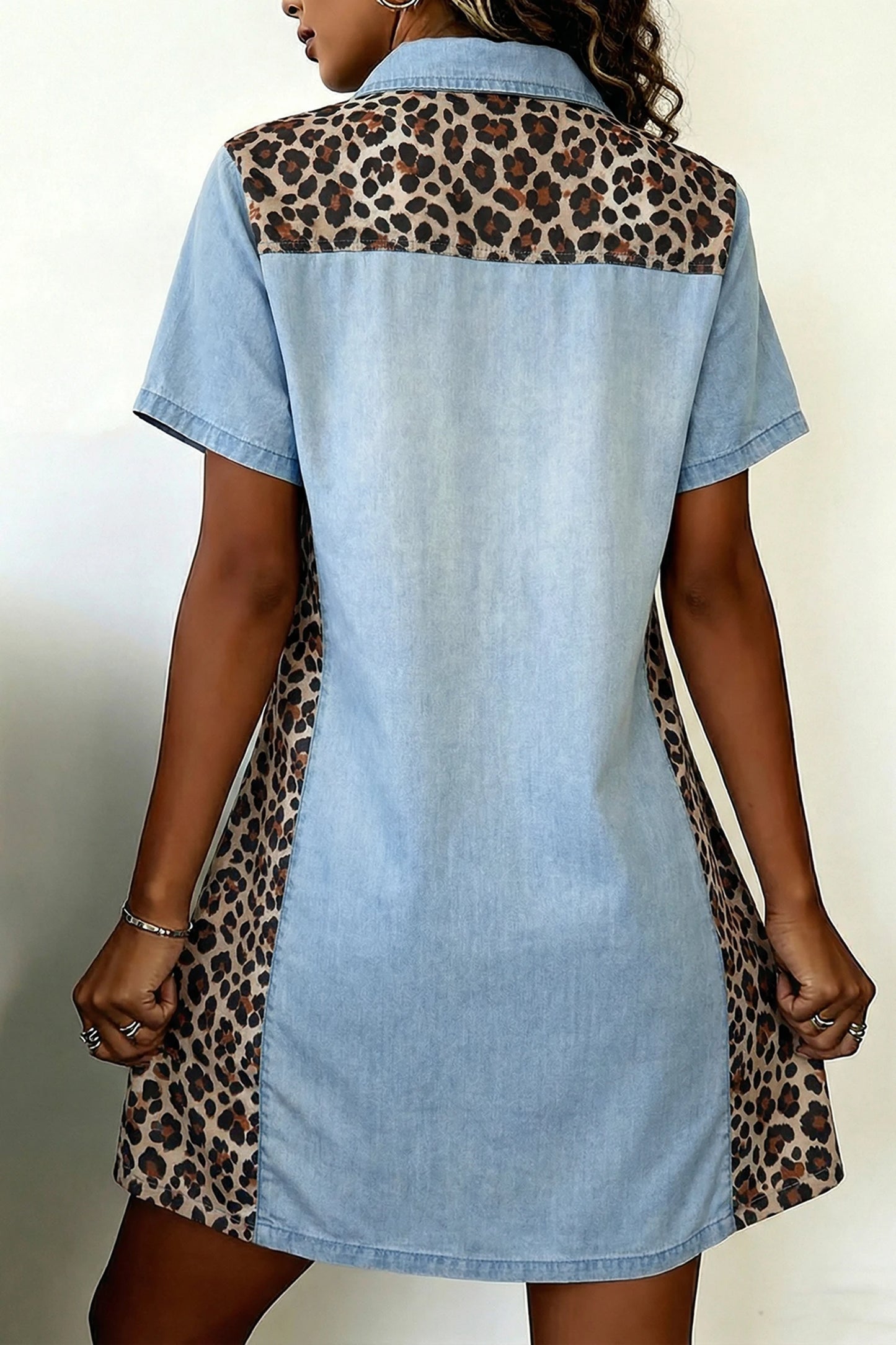 *Denim Leopard Dress*