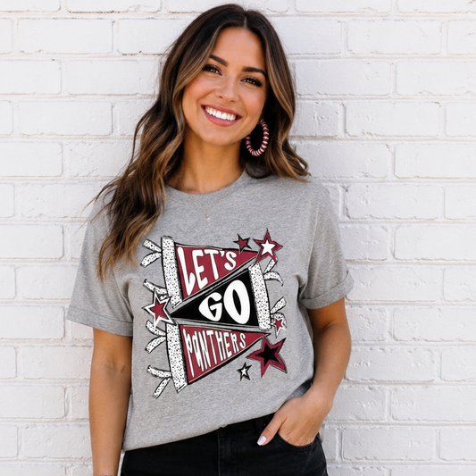 Let's Go Panthers Banner Tee