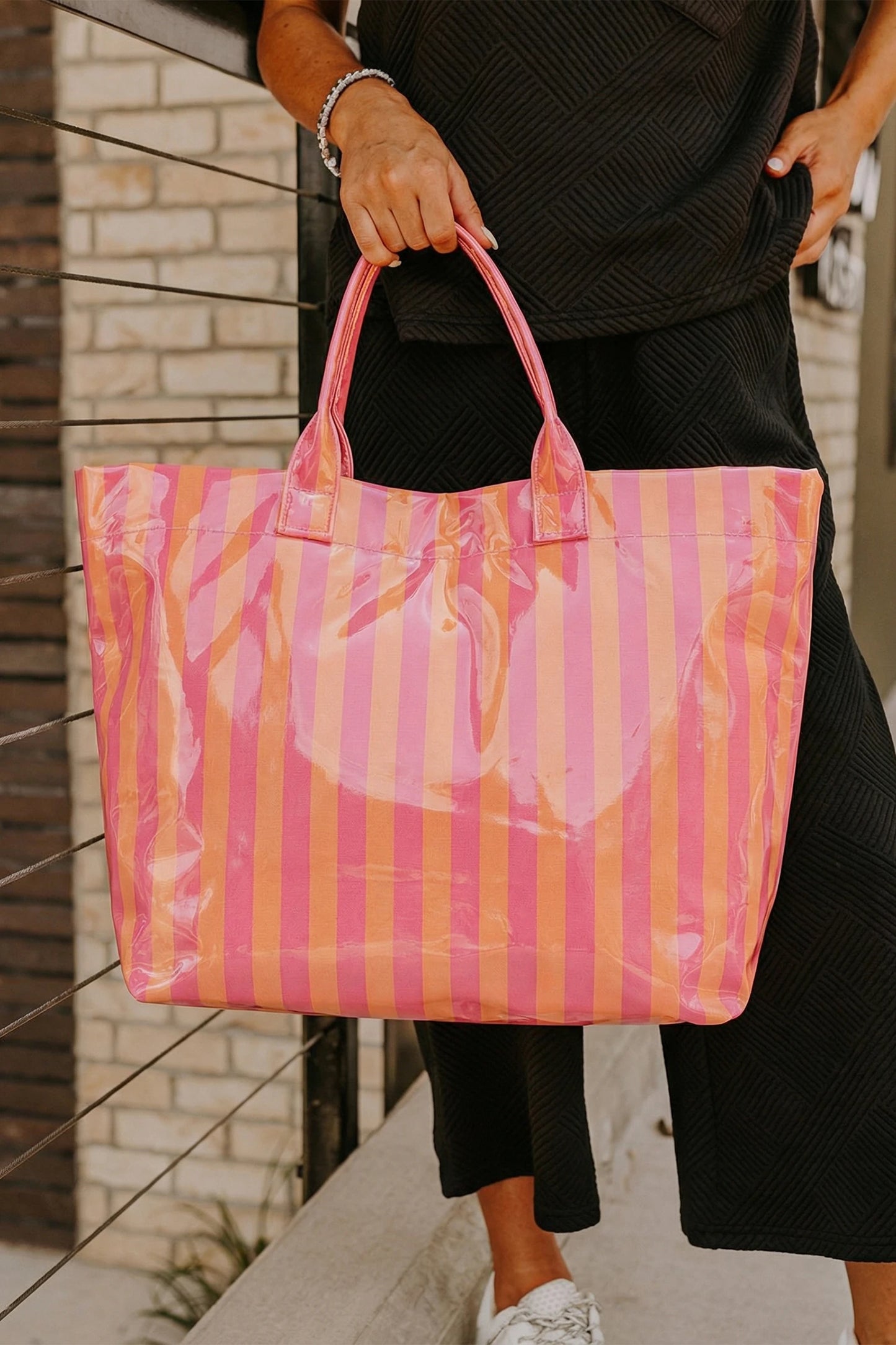 Striped Tote Bag