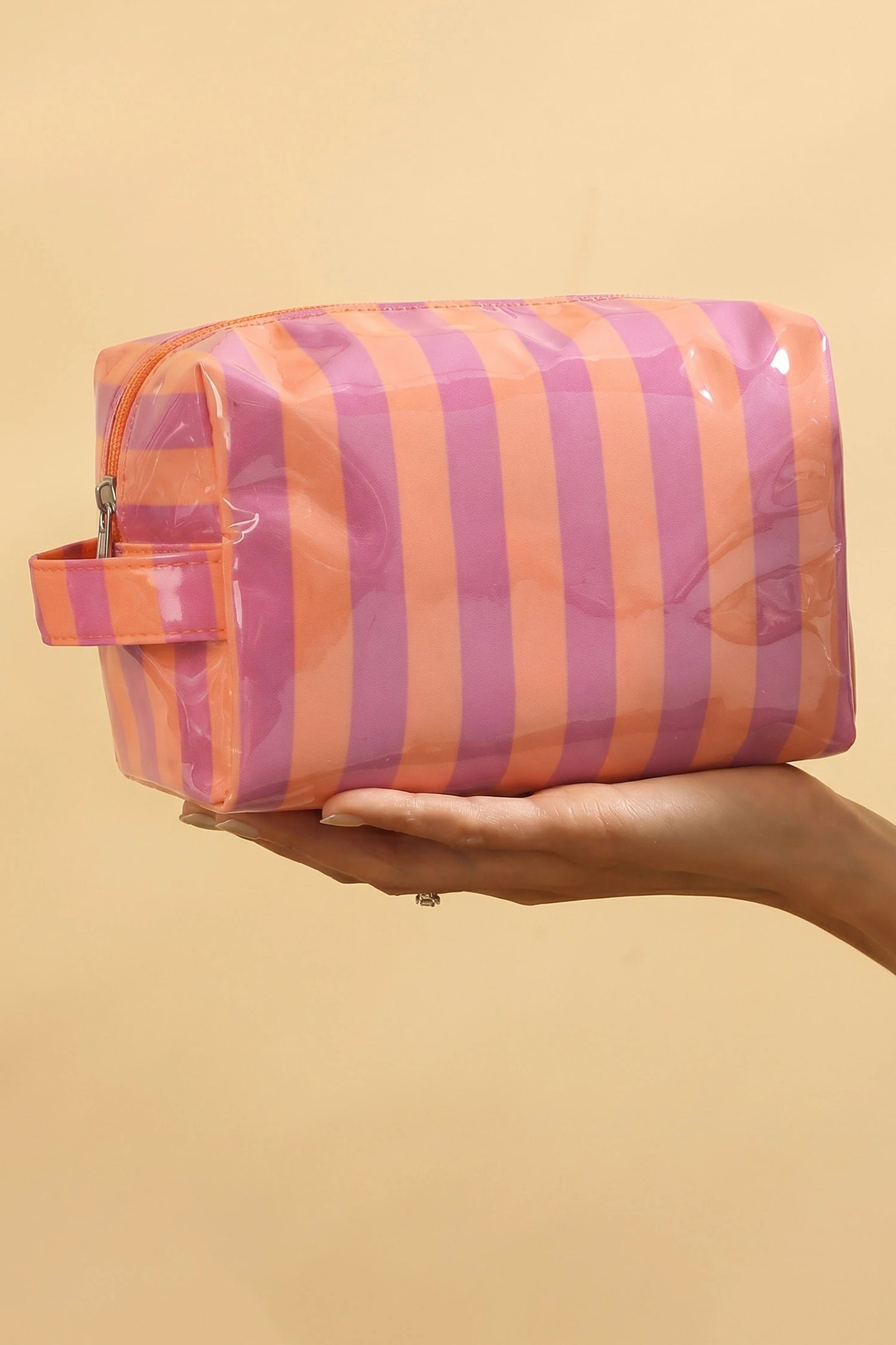 *Striped Makeup Bag*