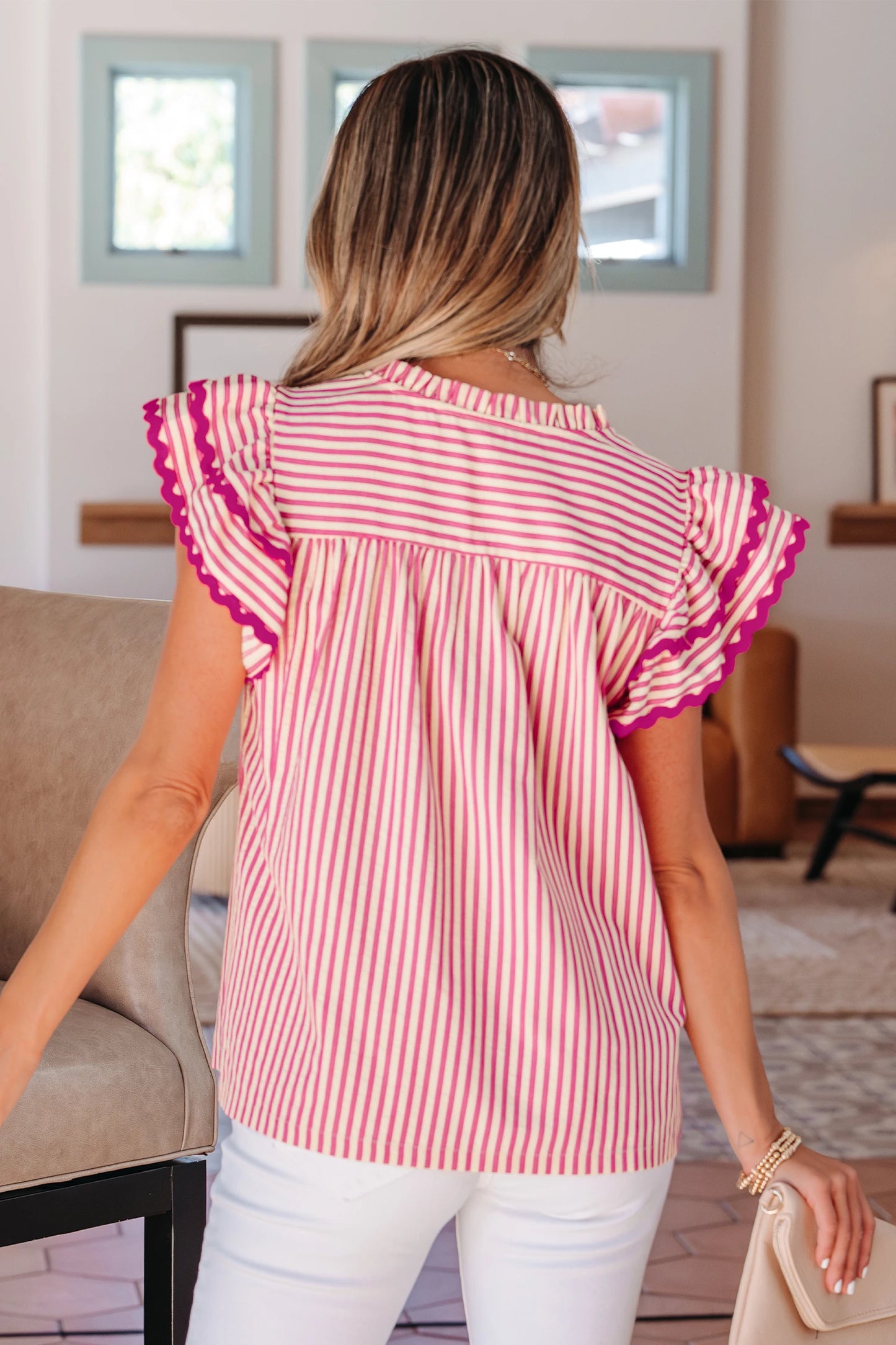*Pink Striped Top*