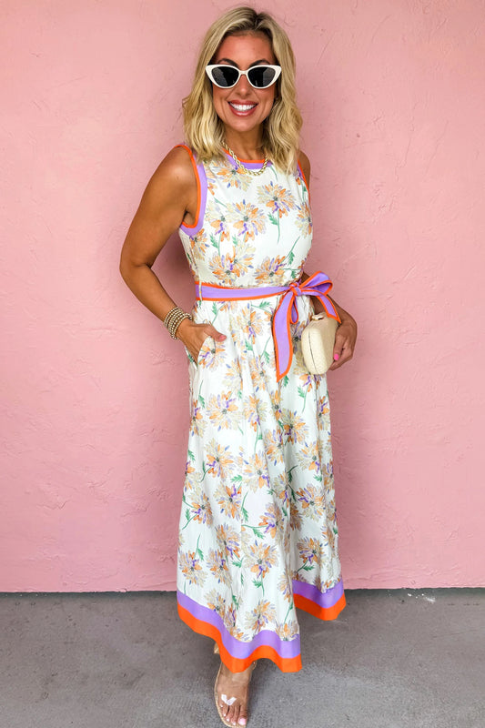 *White Floral Maxi Dress*