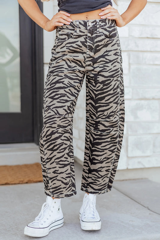 *Zebra Barrel Jeans*